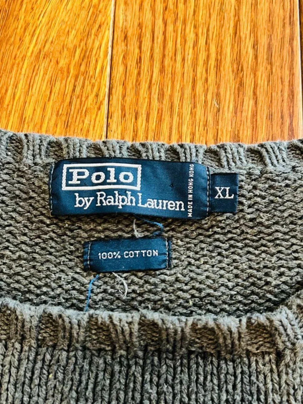 Vintage 90's Polo Ralph Lauren Men’s Cable Knit Fisherman Sweater Size XL Chunky